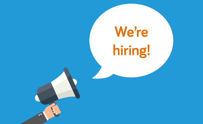 hiring image blue