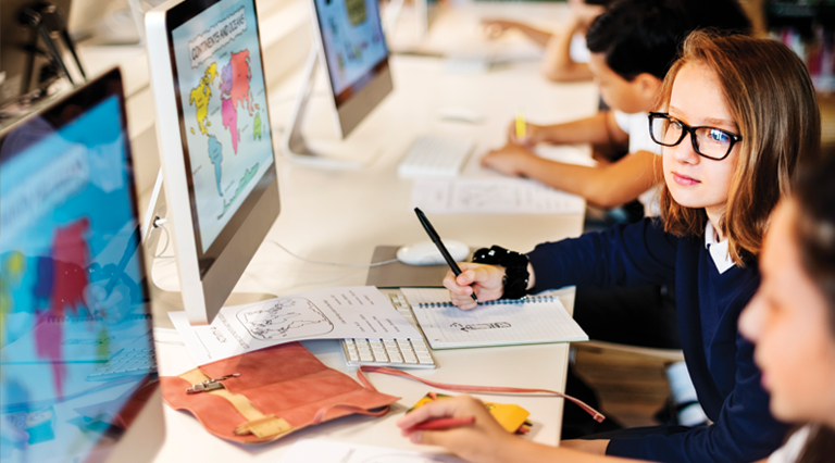 students in computer room